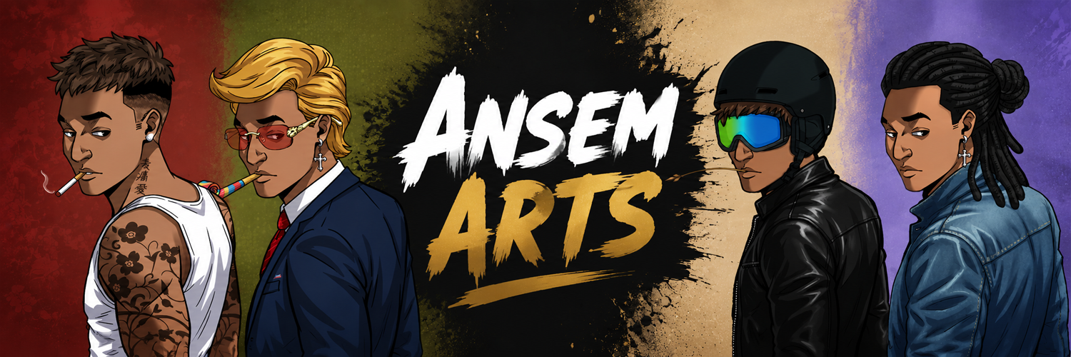 Ansem Arts collection banner featuring the four signature characters
